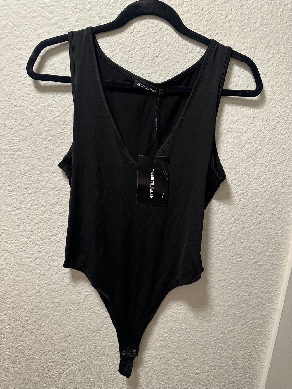 PrettyLittleThing Black Bodysuit